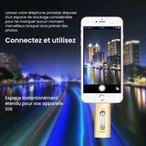 Clé USB haute capacité 3 en 1 avec sécurité par empreinte digitale