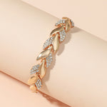 Bracelet Feuilles Strass