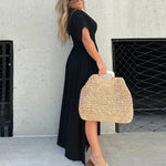 Robe longue Maxi Effortless à encolure en V fendue