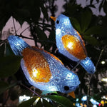 Lumières Solaires pour Arbres Ensemble de 5 Oiseaux en Résine