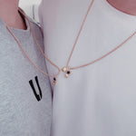 Collier Couple Spaceman Pendentif aimanté