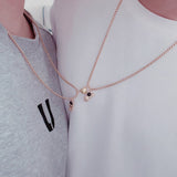 Collier Couple Spaceman Pendentif aimanté