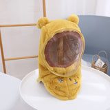 Bonnet polaire à capuche avec visière coupe-vent
