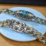 Bracelets avec Mantra à Six Caractères et Dzi à Neuf Yeux