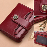 Mini porte-monnaie compact à deux volets pour femmes avec blocage RFID