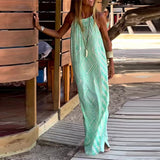 Robe longue imprimée dos nu Test