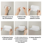 Bâton d'étagère flottante en plastique pliable
