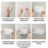 Bâton d'étagère flottante en plastique pliable