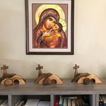 Décorations en bois pour la croix de Pâques