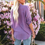Chemise de couleur bonbon Chemise à large poche de mode
