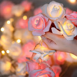 Guirlande lumineuse LED en forme de roses