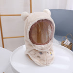 Bonnet polaire à capuche avec visière coupe-vent