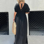 Robe longue Maxi Effortless à encolure en V fendue