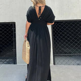 Robe longue Maxi Effortless à encolure en V fendue