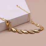 Bracelet Feuilles Strass