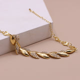 Bracelet Feuilles Strass
