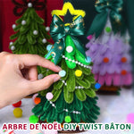 Arbre de Noël en bâtonnets torsadés