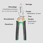 Pince à dénuder multifonctionnelle 7 en 1 en acier inoxydable