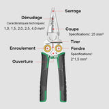 Pince à dénuder multifonctionnelle 7 en 1 en acier inoxydable