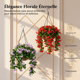 Paniers suspendus de faux lilas des Indes