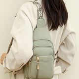 Sac ceinture décontracté à fermeture éclair pour femme