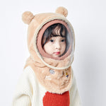 Bonnet polaire à capuche avec visière coupe-vent