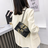 Sac Vintage Carré à Chaîne