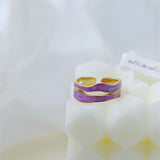 Bague géométrique en émail