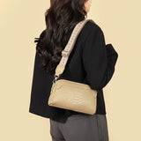 Sac à bandoulière imprimé crocodile