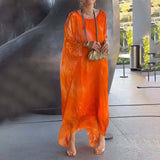 Robe en mousseline texturée marbrée
