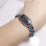 Bracelets avec Mantra à Six Caractères et Dzi à Neuf Yeux