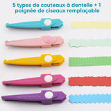 Set de ciseaux pour papier décoratif(5 en 1)