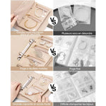 Livre de rangement portable pour bijoux en cuir de luxe
