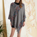 Pull Poncho à franges