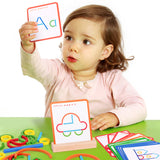 Jeu d'anneaux d'entraînement logique pour enfants Montessori