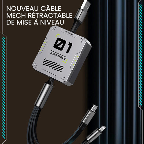 Câble de charge 3-EN-1
