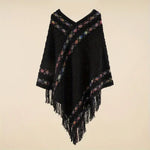 Pull Poncho à franges