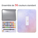 Ensemble aquarelle pailleté/métallique