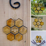 Ornement d’abeille en vitrail ou attrape-soleil