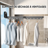 Séchoir à Linge Pliable Mural avec Ventouse