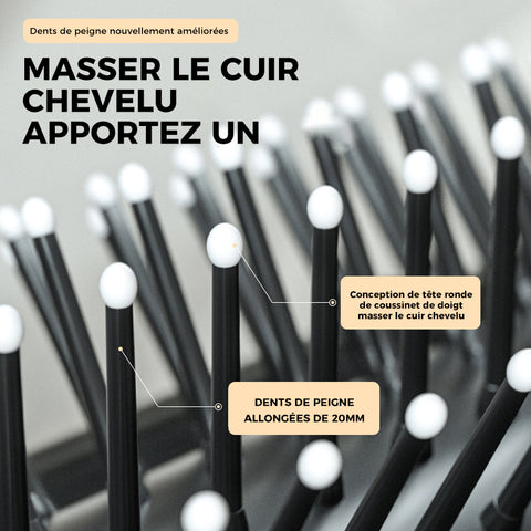 Brosse à cheveux miroir pliante de voyage