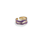 Bague géométrique en émail