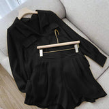 T-shirt et short boutonnés oversize deux pièces pour femme