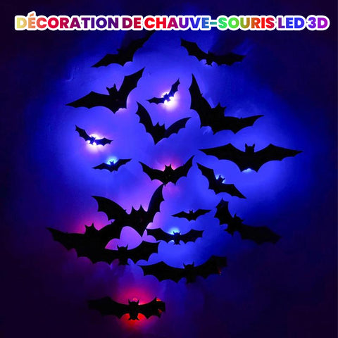Décoration LED Chauve-Souris 3D