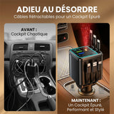 Chargeur de voiture rétractable universel 7 en 1