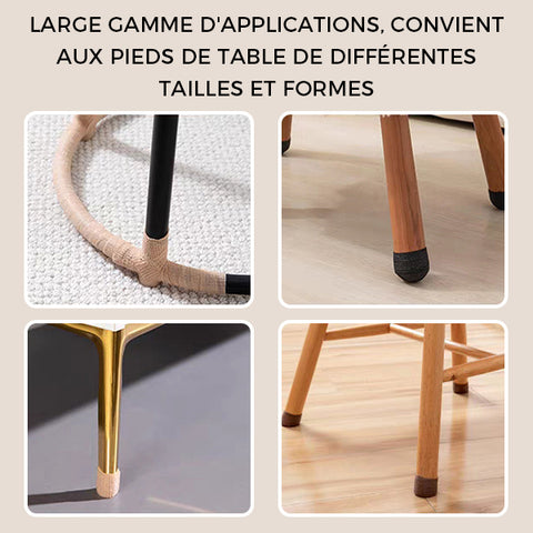 Pieds de table antidérapants silencieux