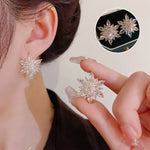 Boucles d'oreilles de luxe en forme de tournesol