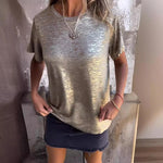 T-shirt à manches courtes avec feuille d'or
