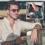 Fentes à cartes en cuir Pu pour AirTag, style homme d'affaires