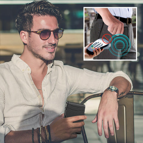 Fentes à cartes en cuir Pu pour AirTag, style homme d'affaires